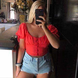 Red Crop Top